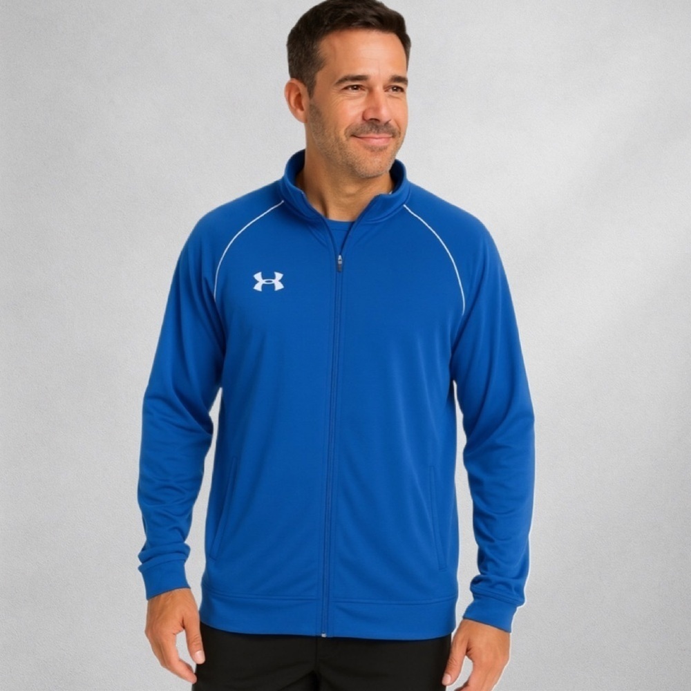Under Armour Men’s XL Blue Full Zip Jacket All Season Gear Piping Trim Fleece
